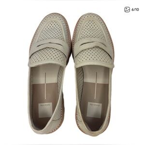 Dolce Vita Malila Perforated Chunky Loafers in Ivory - Women's Size 10